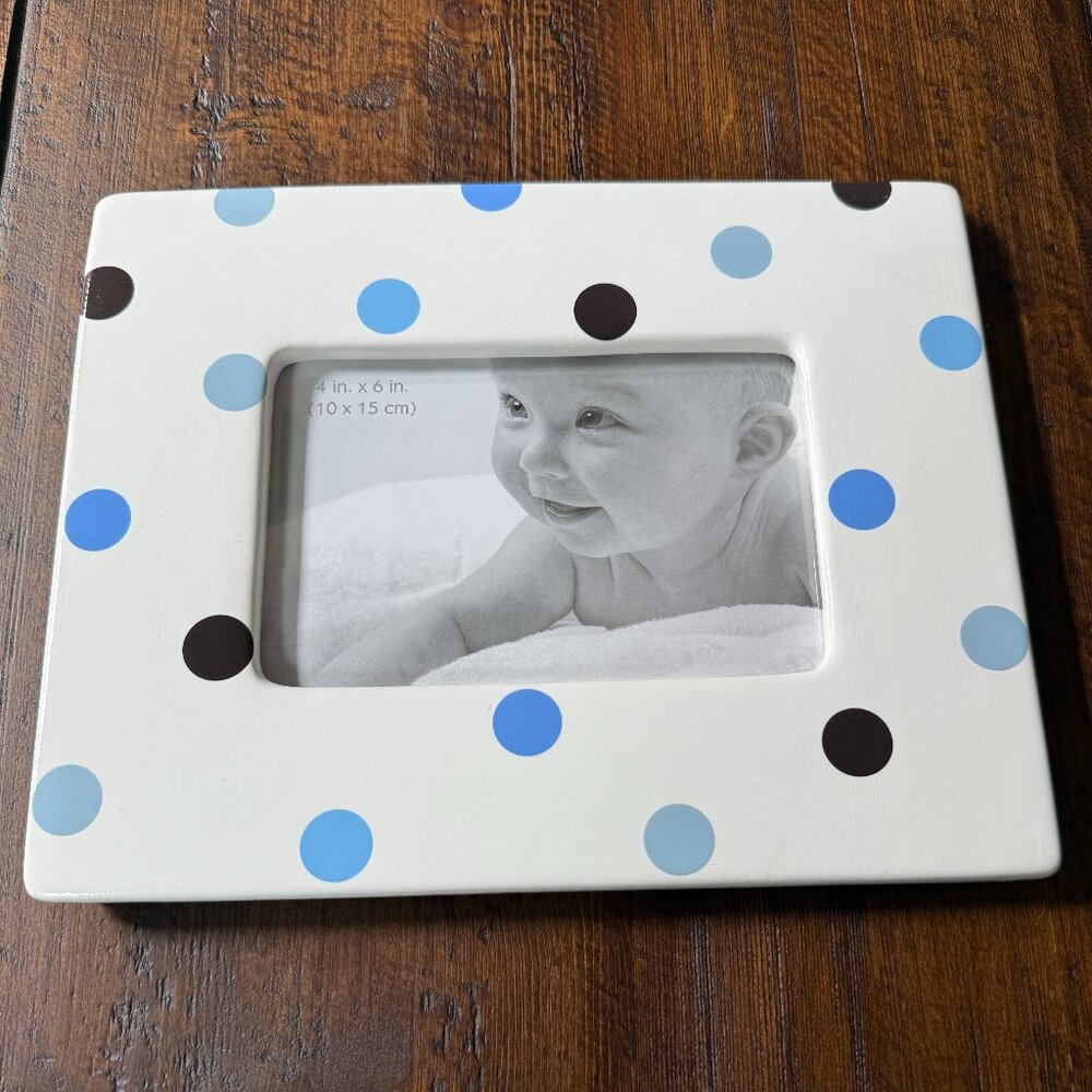 Polka Dot 4x6 Picture Frame with Stand